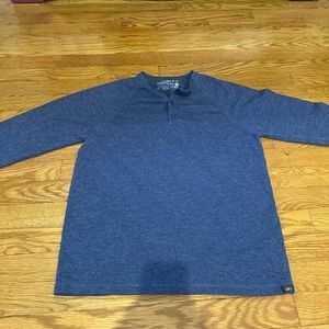 2 Faherty shirts navy blue and grey
